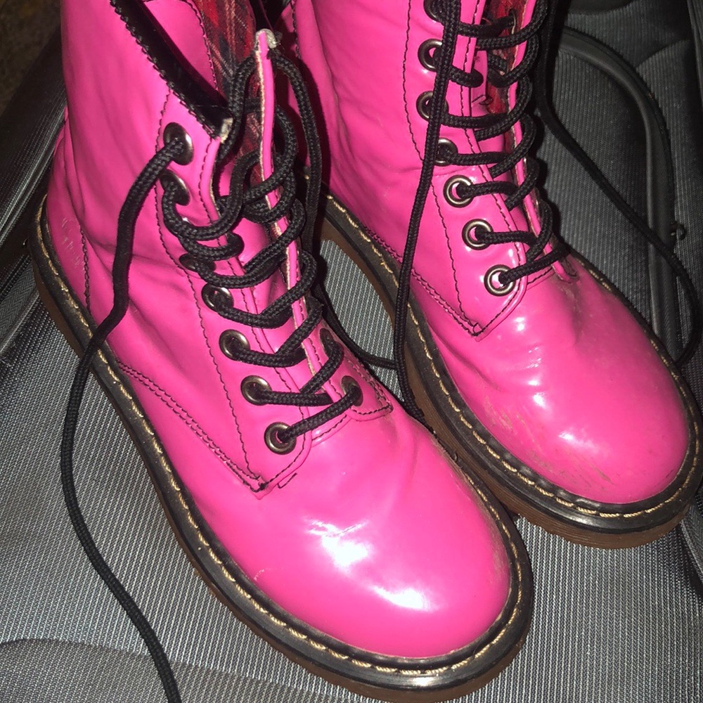 Pink Combat boots